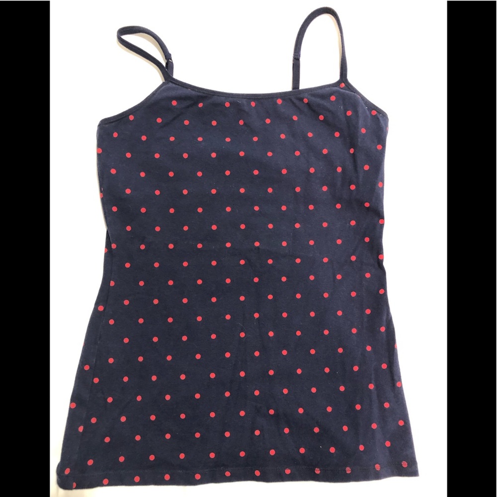 Navy with Red Polka Dot Cami Tank